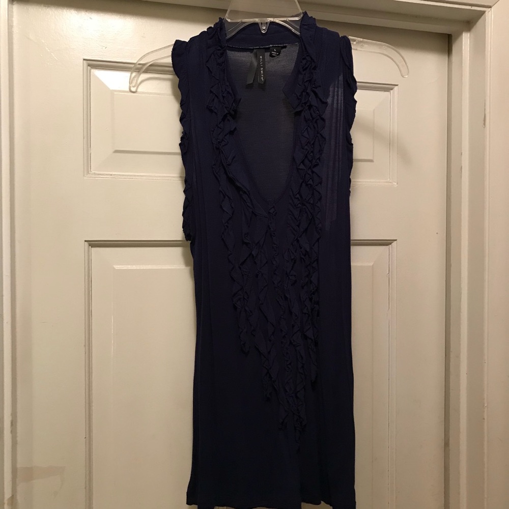 Knit top low breast line